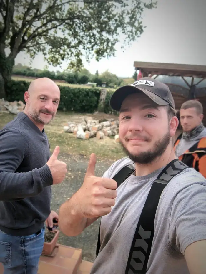 L'équipe et le client, chantier terminé